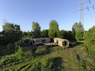 Observatorium - Warten auf den Fluss, EMSCHERKUNST – ESSEN - wadf aerial