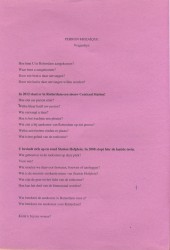 Observatorium - Perron Mozaïque - Vragenlijst