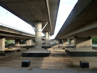 Observatorium - Die bocht, Kleinpolderplein – ROTTERDAM - sokkels aanbouw