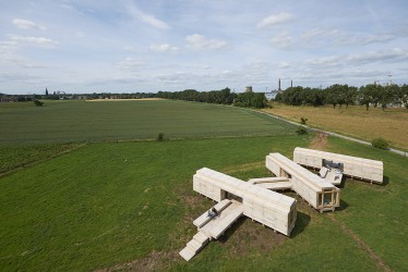Observatorium - Künstler vor Ort - Warten auf den Fluss OBERHAUSEN - luchtopname