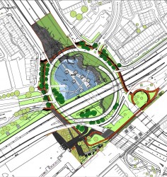 Observatorium - Curve - Sculpture for spaghetti junction ROTTERDAM - plattegrond nieuwe KPP