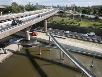 Observatorium - Die bocht, Kleinpolderplein – ROTTERDAM - schilderlift liggend